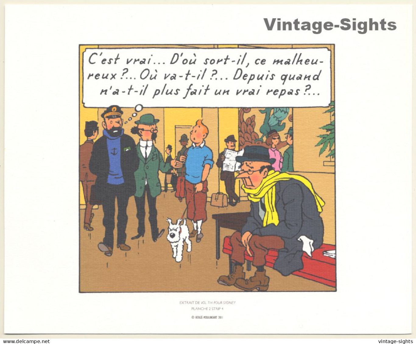 Tintin: Extrait De Vol 714 Pour Sydney *1 (Lithography Hergé Moulinsart 2011) - Sérigraphies & Lithographies