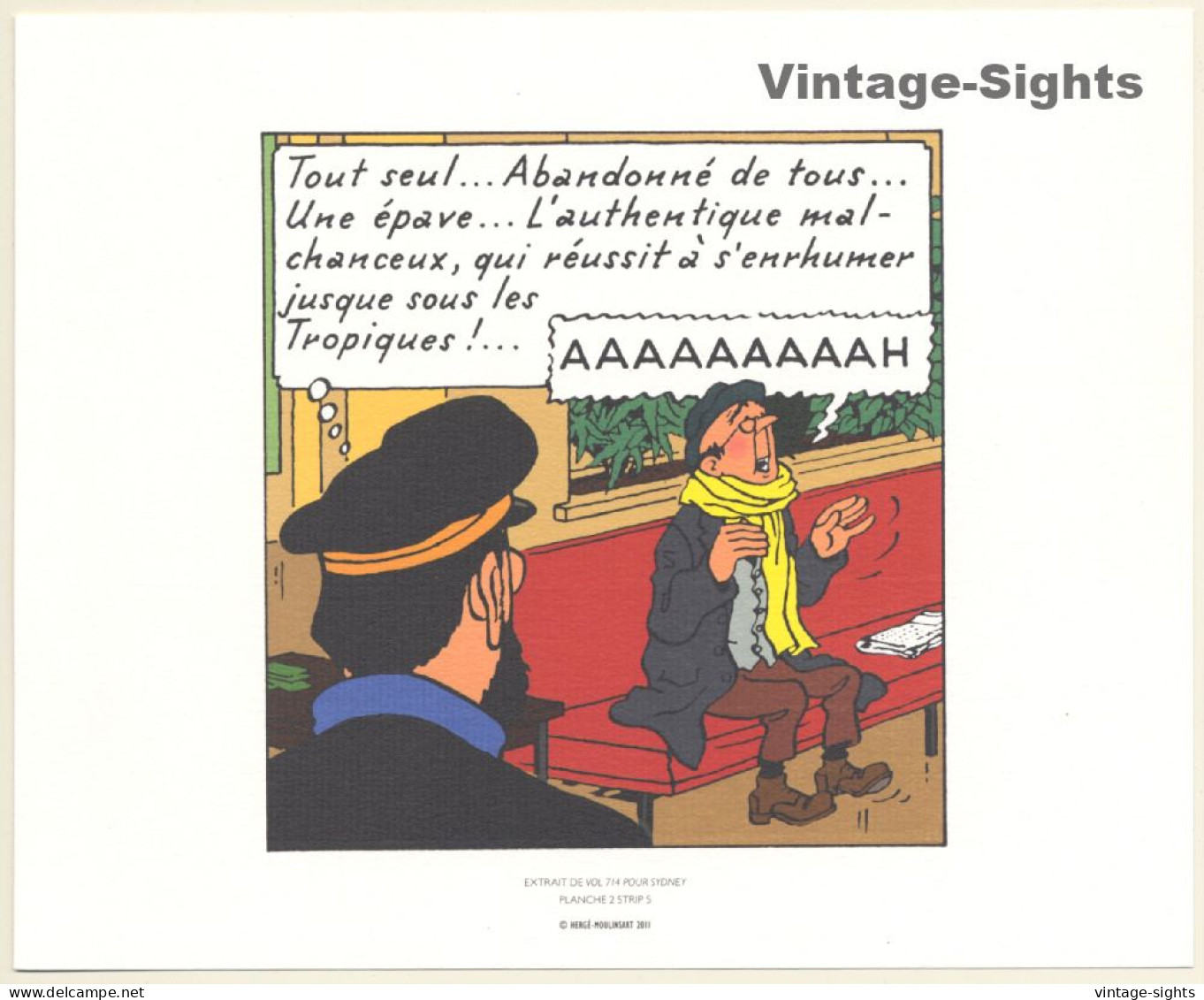 Tintin: Extrait De Vol 714 Pour Sydney *2 (Lithography Hergé Moulinsart 2011) - Serigraphies & Lithographies