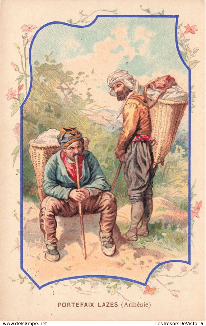 Publicité - Portefaix Lazes - Arménie - La Farine Lacte Salvy St Coloban - Carte Postale Ancienne - Advertising