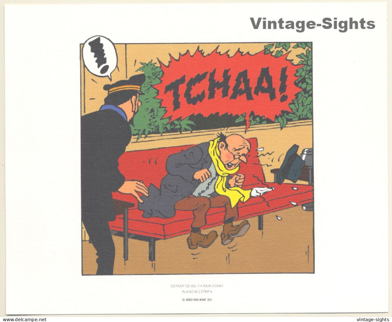 Tintin: Extrait De Vol 714 Pour Sydney *3 (Lithography Hergé Moulinsart 2011) - Serigraphies & Lithographies