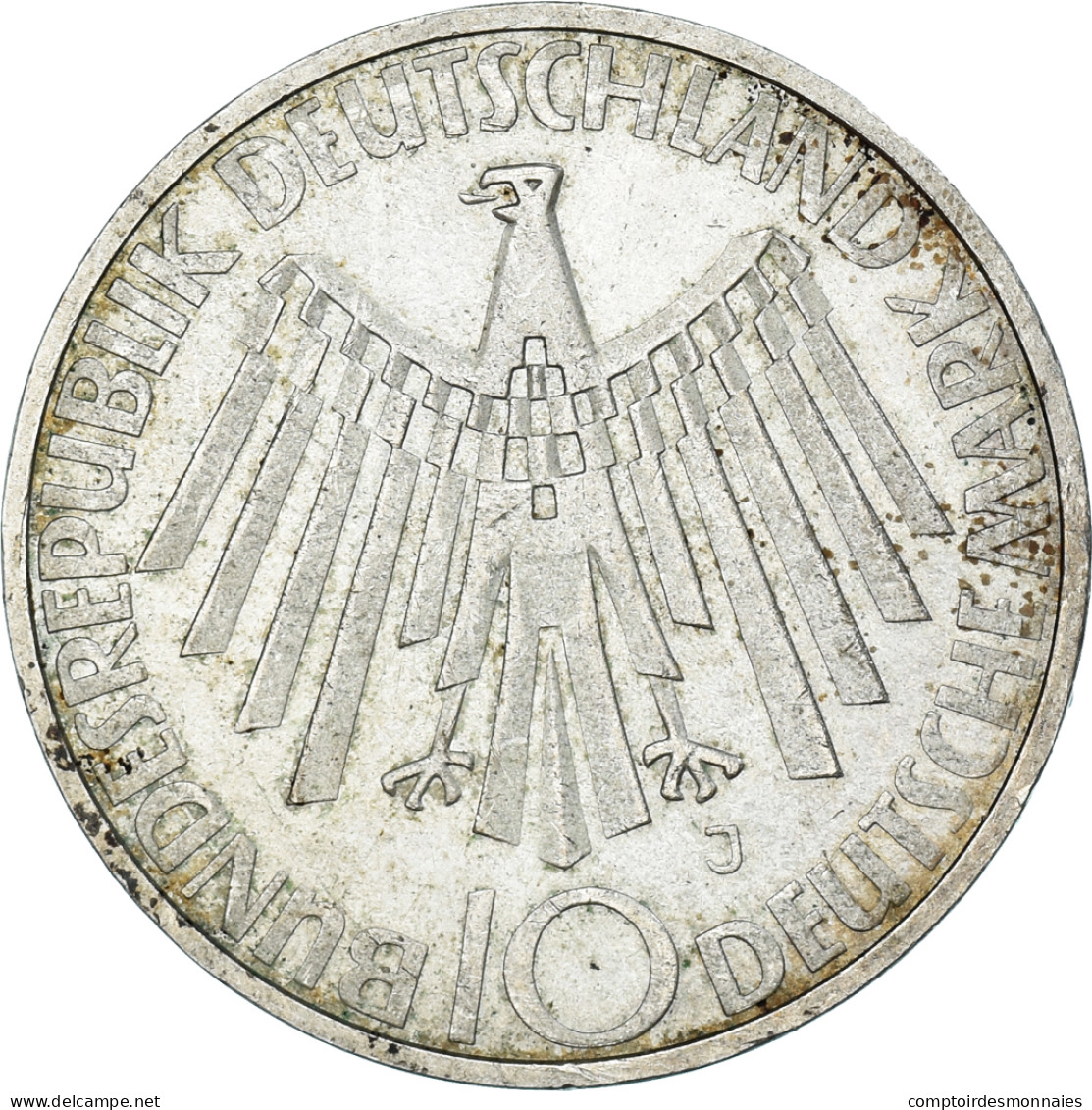 Monnaie, République Fédérale Allemande, 10 Mark, 1972, Hamburg, TTB, Argent - Commemorations