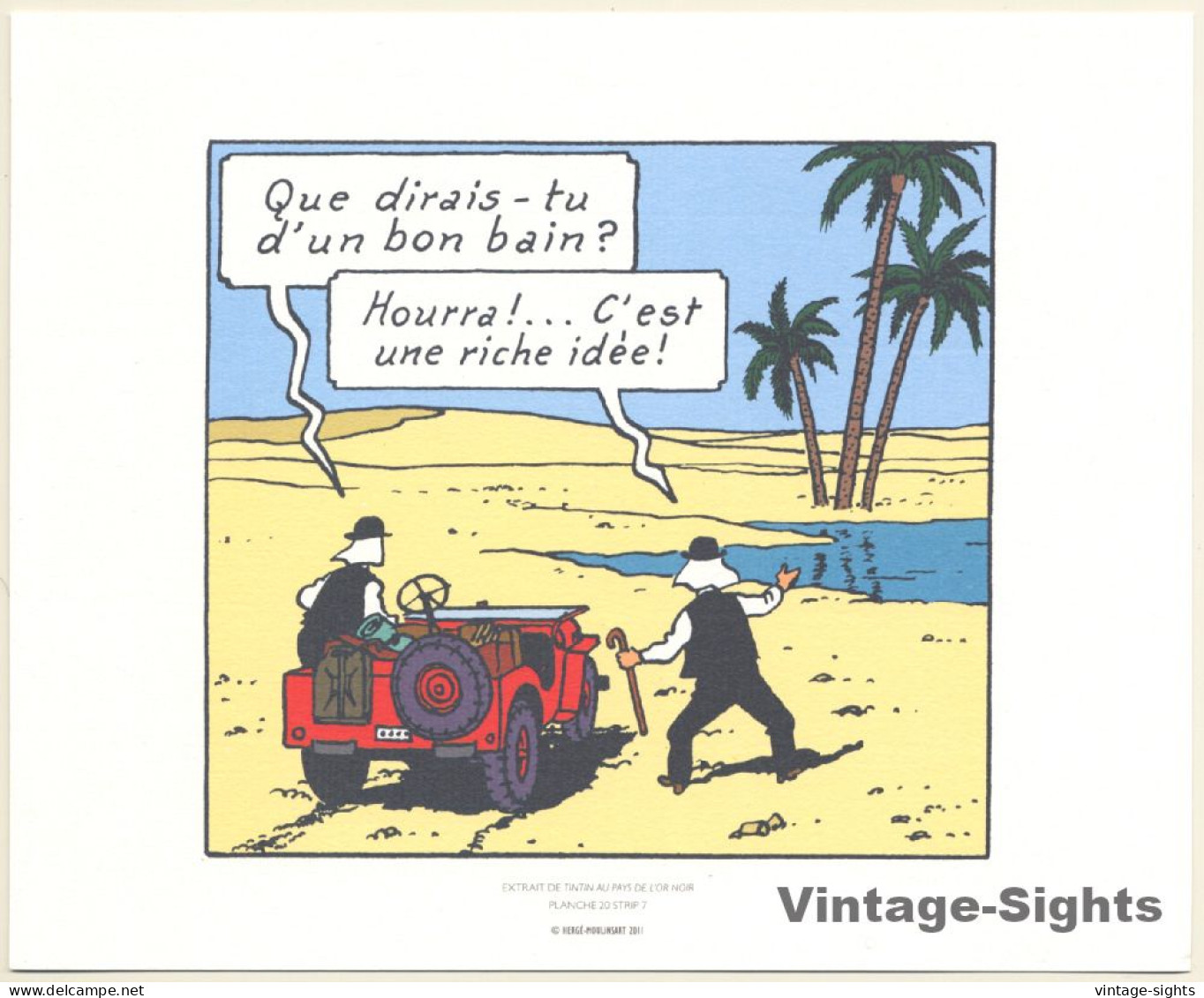 Tintin: Extrait De Tintin Au Pays De L'Or Noir *2 (Lithography Hergé Moulinsart 2011) - Serigraphies & Lithographies