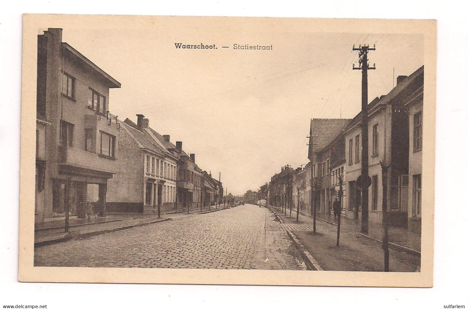 Carte Postale. WAARSCHOOT. Statiestraat. - Waarschoot