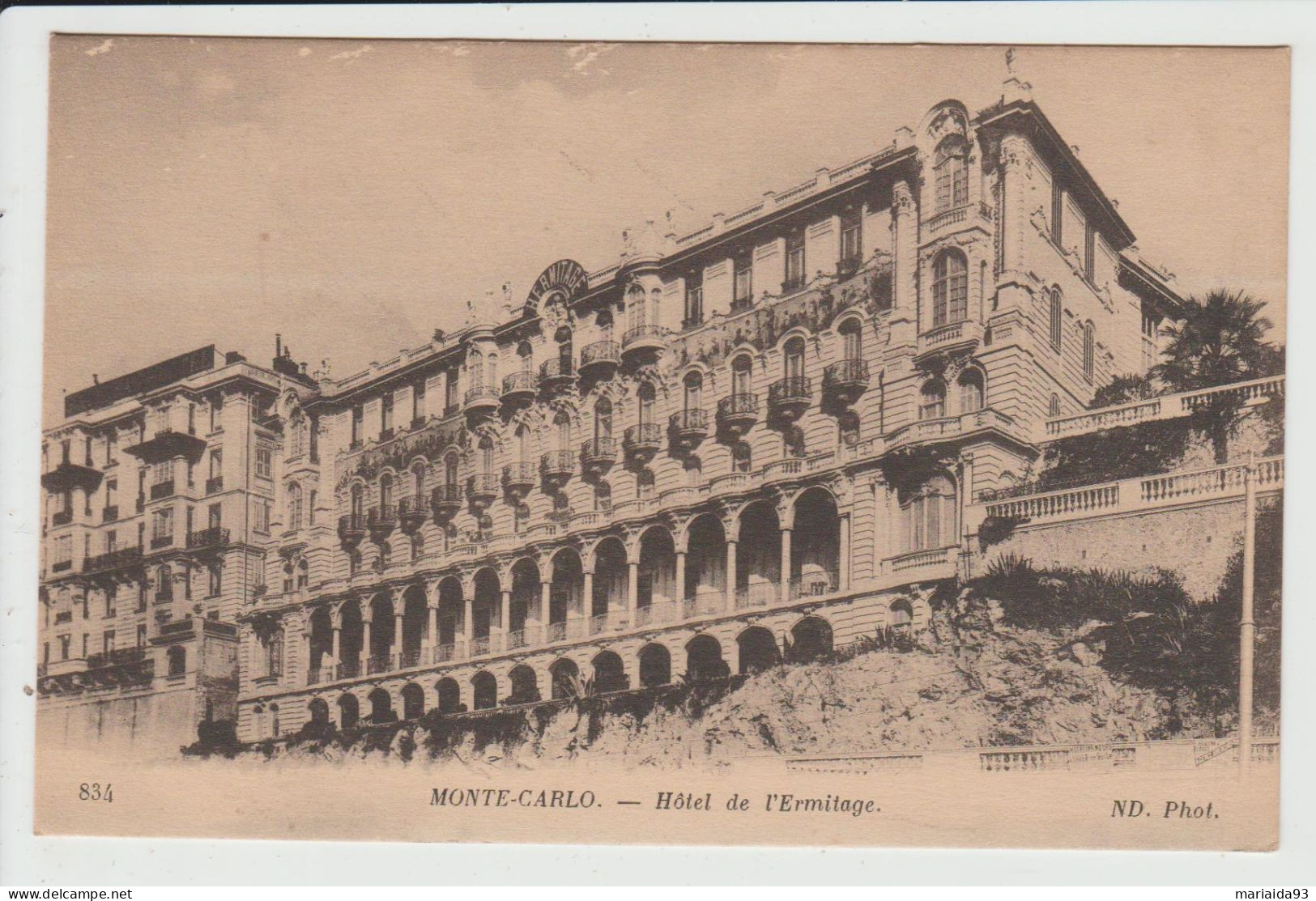 MONTE CARLO - PRINCIPAUTE DE MONACO - HOTEL DE L'ERMITAGE - Alberghi