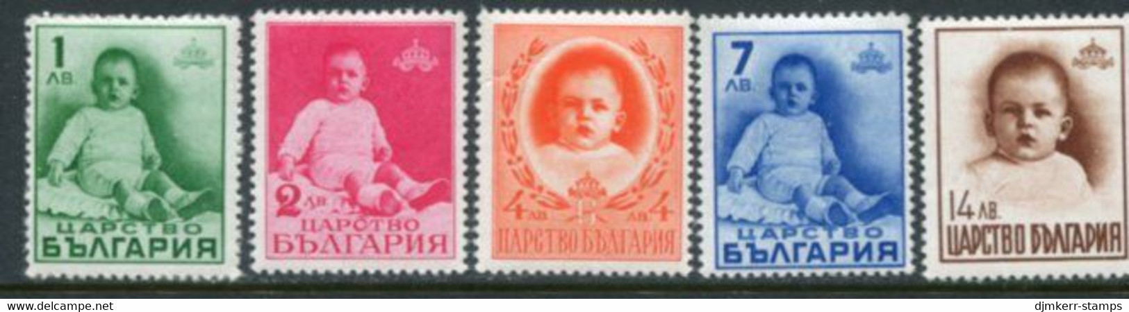 BULGARIA 1938 First Birthday Of Crown Prince LHM / *.  Michel 340-44 - Ungebraucht