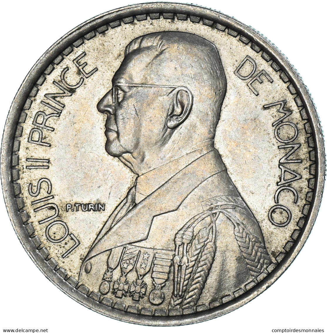 Monnaie, Monaco, Louis II, 20 Francs, Vingt, 1947, Poissy, TTB+, Cupro-nickel - 1922-1949 Louis II.