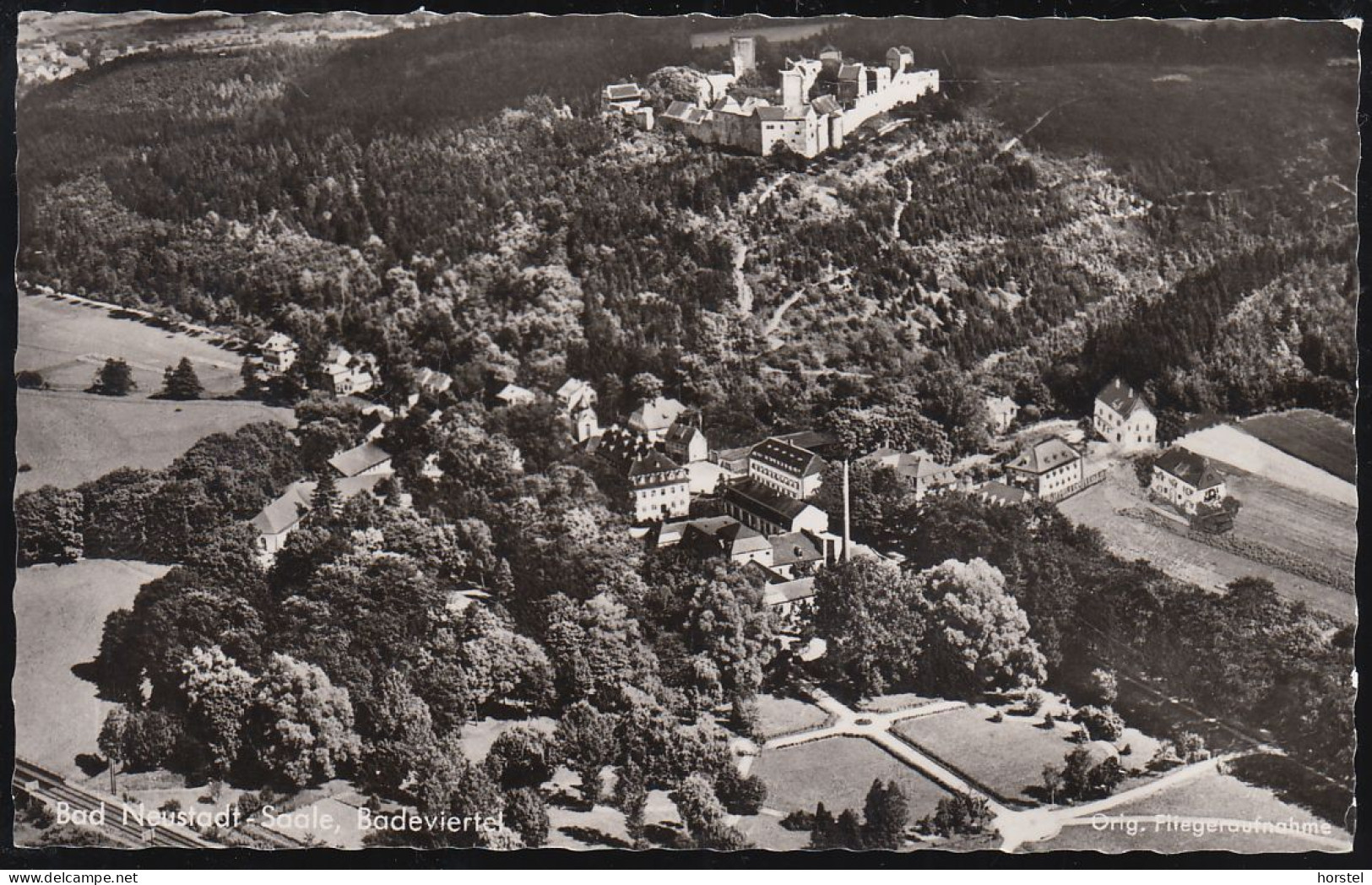 D-97616 Bad Neustadt - Saale - Badeviertel - Luftbild - Aerial View - Stamp 1959 - Mellrichstadt