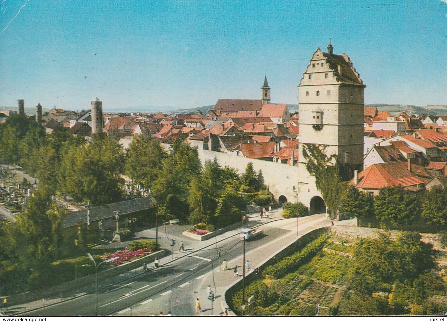 D-97616 Bad Neustadt - Saale - Hohntor - Straßenansicht - Car - Transporter - Mellrichstadt