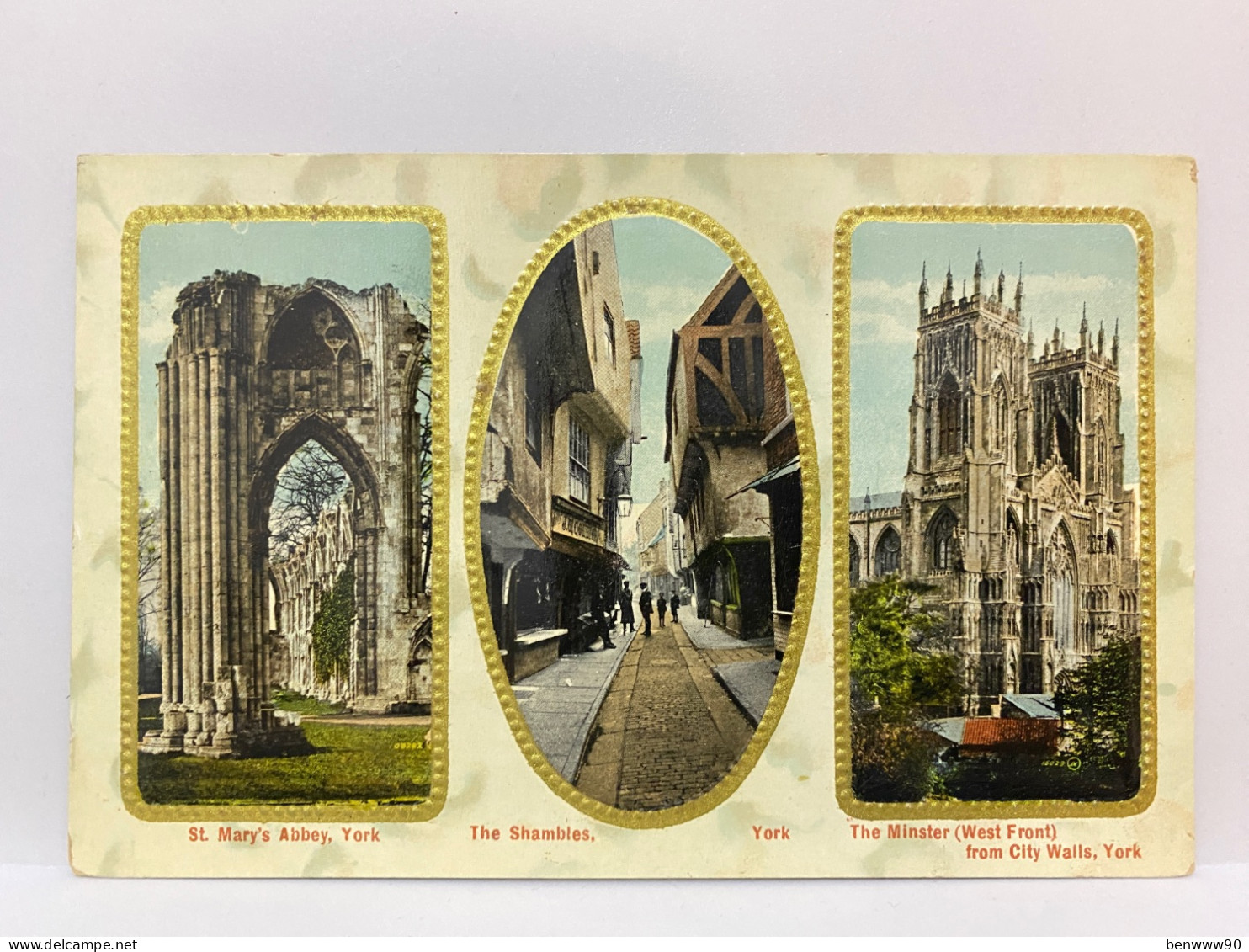 St. Mary’s Abbey, The Shambles, The Minster From City Walls West Front, York, Yorkshire Postcard - York