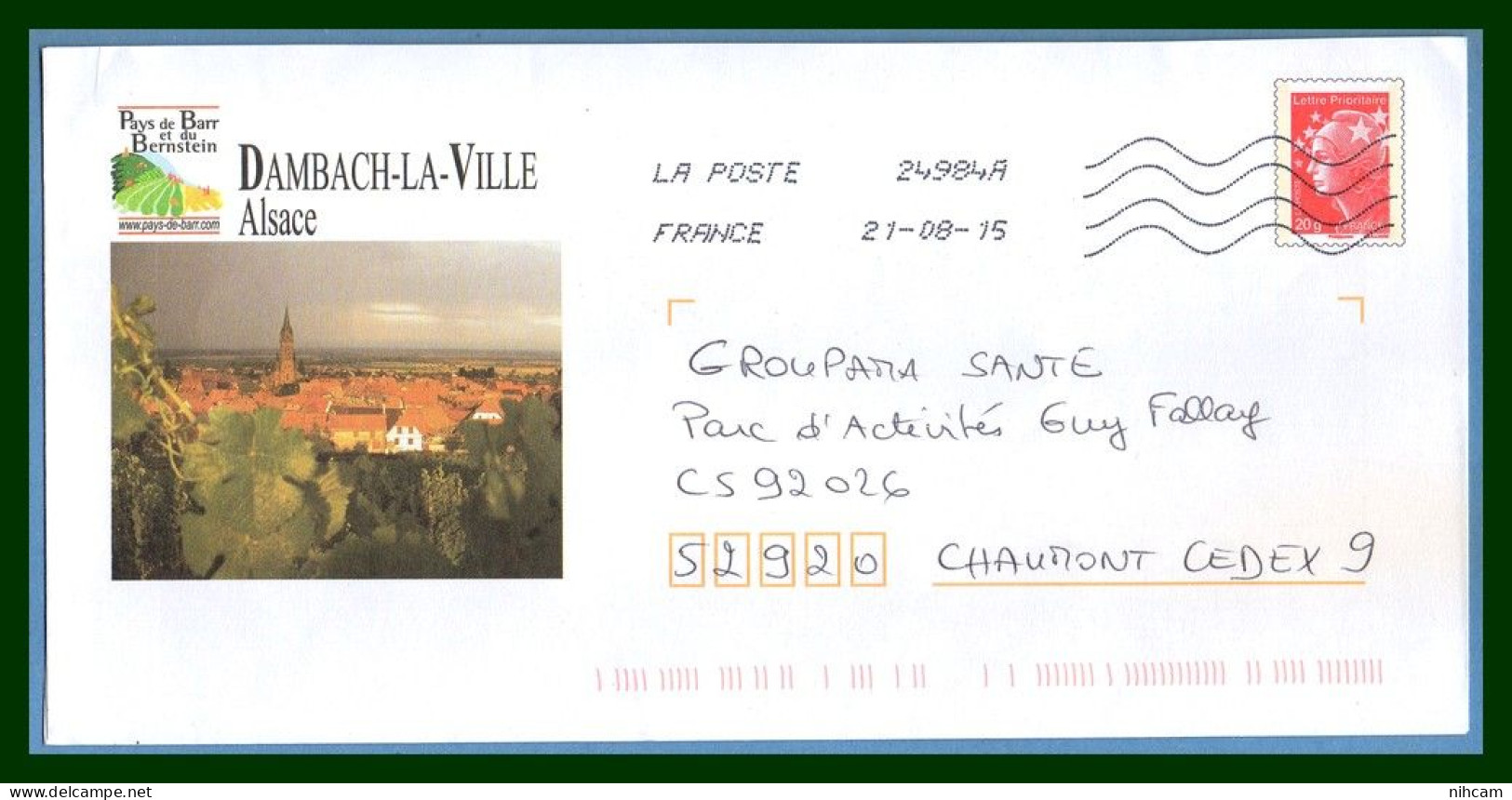 PAP Beaujard Repiqué Dambach La Ville Alsace OMEC 2015 Vin Vigne.. - Prêts-à-poster:Overprinting/Beaujard