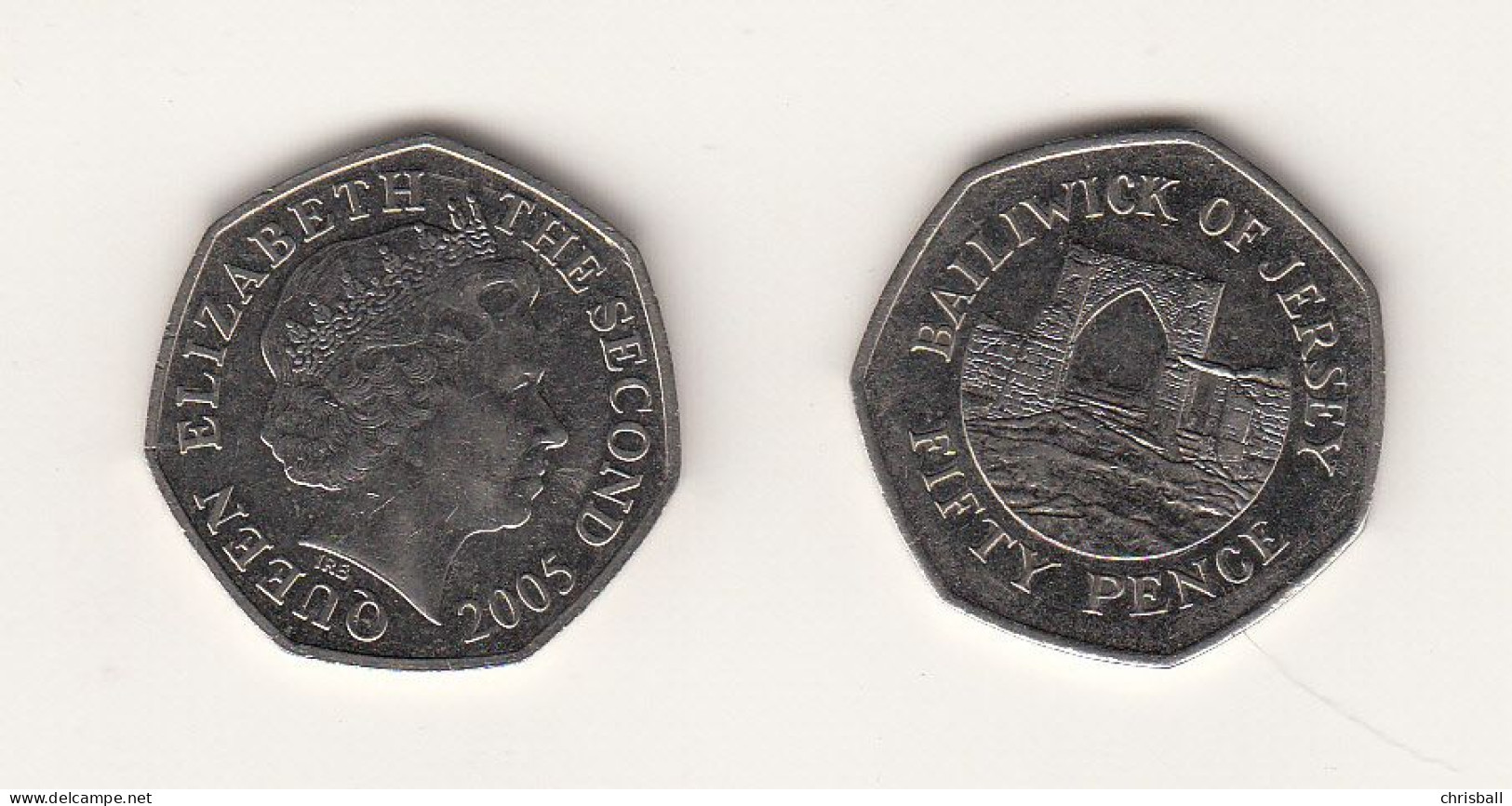 Jersey 50p Coin Fifty Pence 2005 (Small Format) Circulated - Jersey