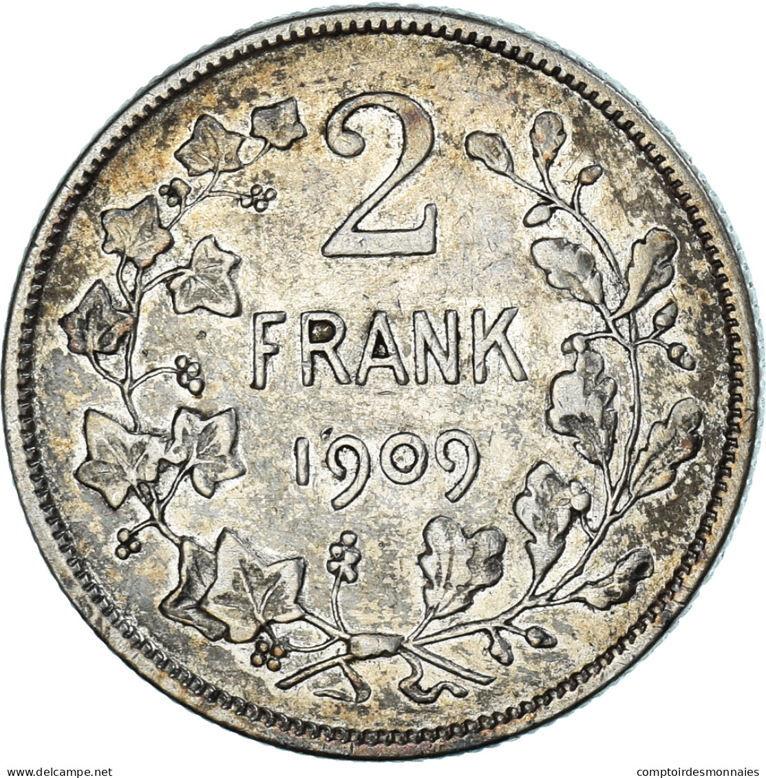 Monnaie, Belgique, Franc, 1909, Legende En Francais, TTB, Argent, KM:56.1 - 1 Franc
