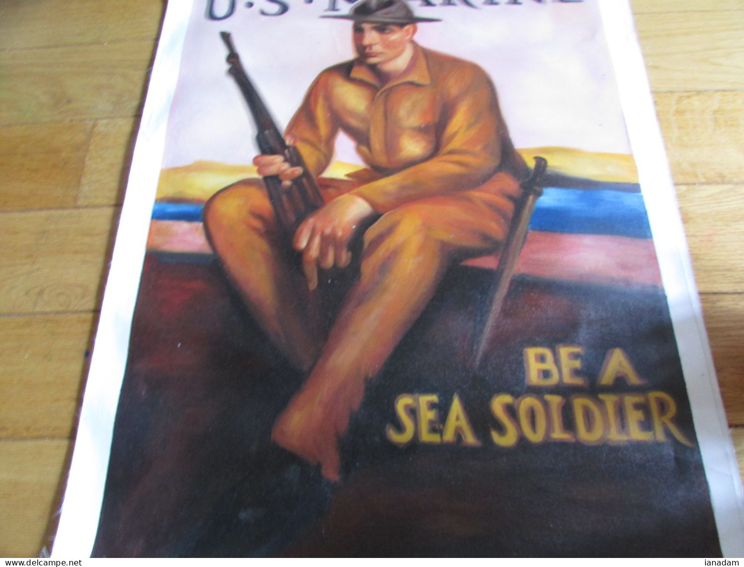 WW1 US Marine Corp Oil Painting Poster - 1914-18