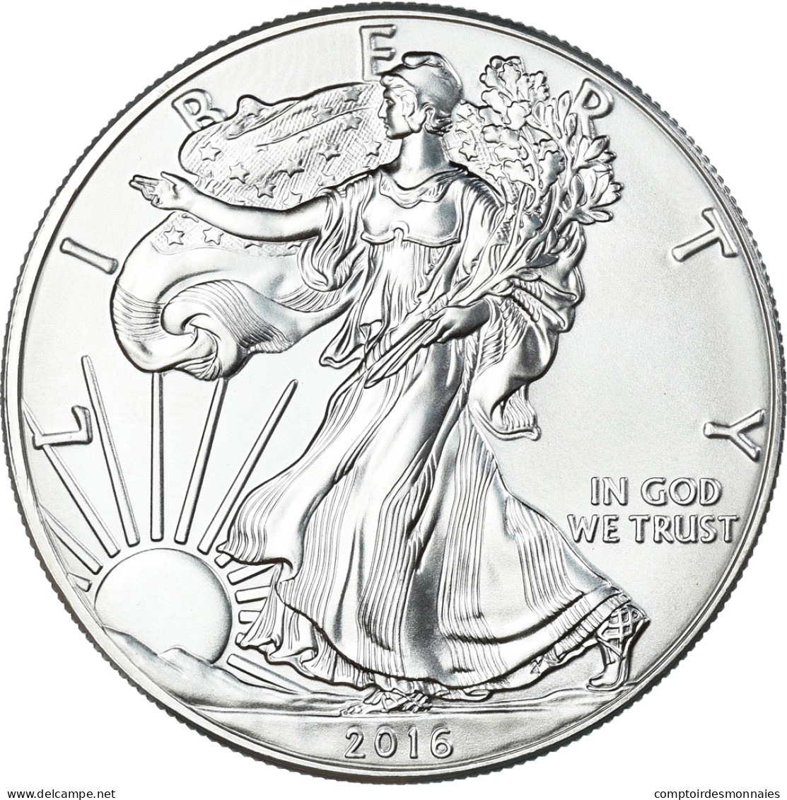 Monnaie, États-Unis, Dollar, 2016, American Silver Eagle, SPL, Argent - Plata