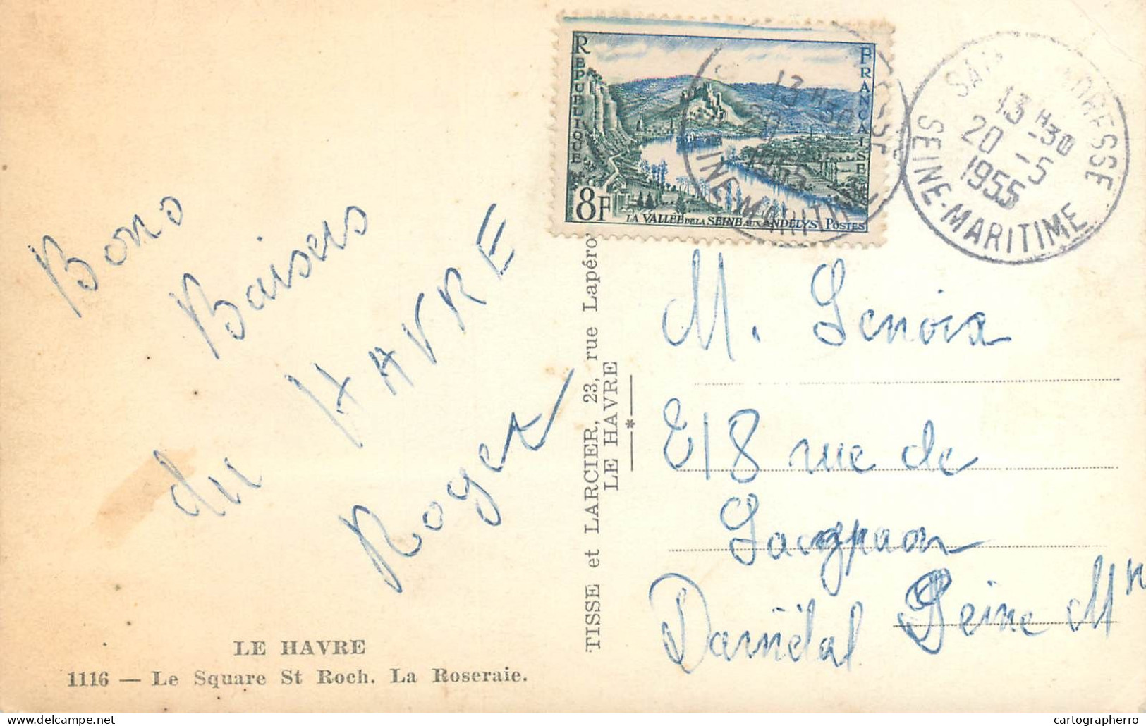 Cpsm France Seine Maritime > Le Havre > Square Saint-Roch 1955 - Square Saint-Roch