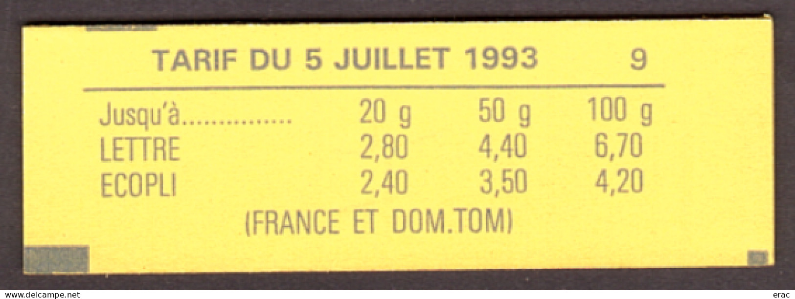 France - 1993 - Carnet 1503 - Fermé - Neuf ** - Marianne De Briat - Booklets