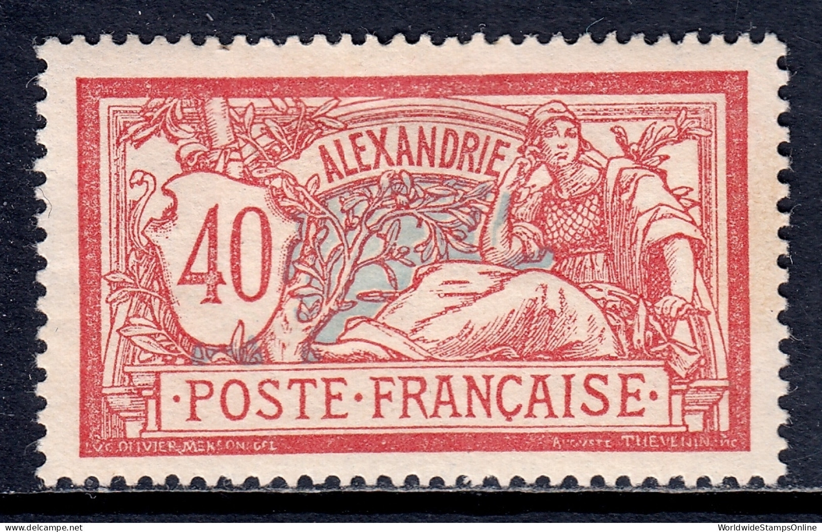 France (Offices In Alexandria) - Scott #26 - MH - See Description - SCV $5.00 - Nuovi