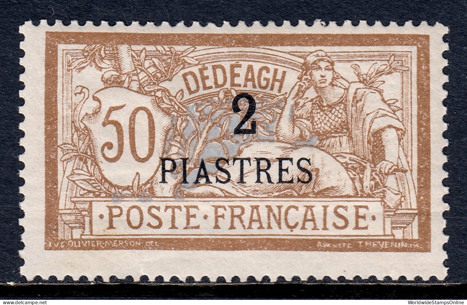 France (Offices In Dedeagh) - Scott #16 - MH - Lt. Horiz. Crease - SCV $11 - Unused Stamps