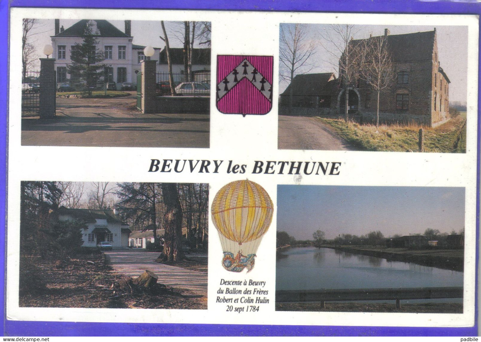 Carte Postale 62. Beuvry-les-Bethune    Ballon Dirigeable  Mongolfière   Très Beau Plan - Beuvry