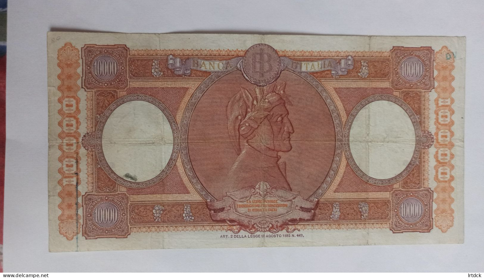 Billet Italie 10000 Lires 1961 Billet Rare TBE - 10.000 Lire