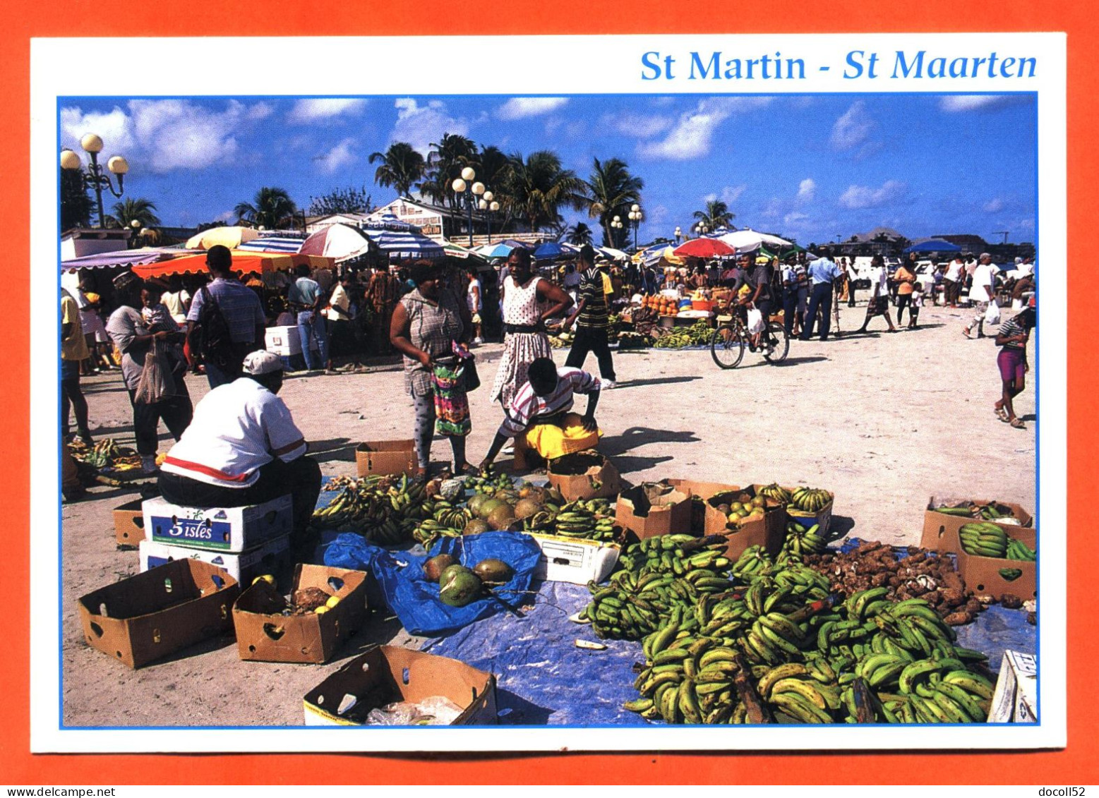 CPSM GF GUADELOUPE - SAINT MARTIN " Le Marché De Marigot " - Saint Martin