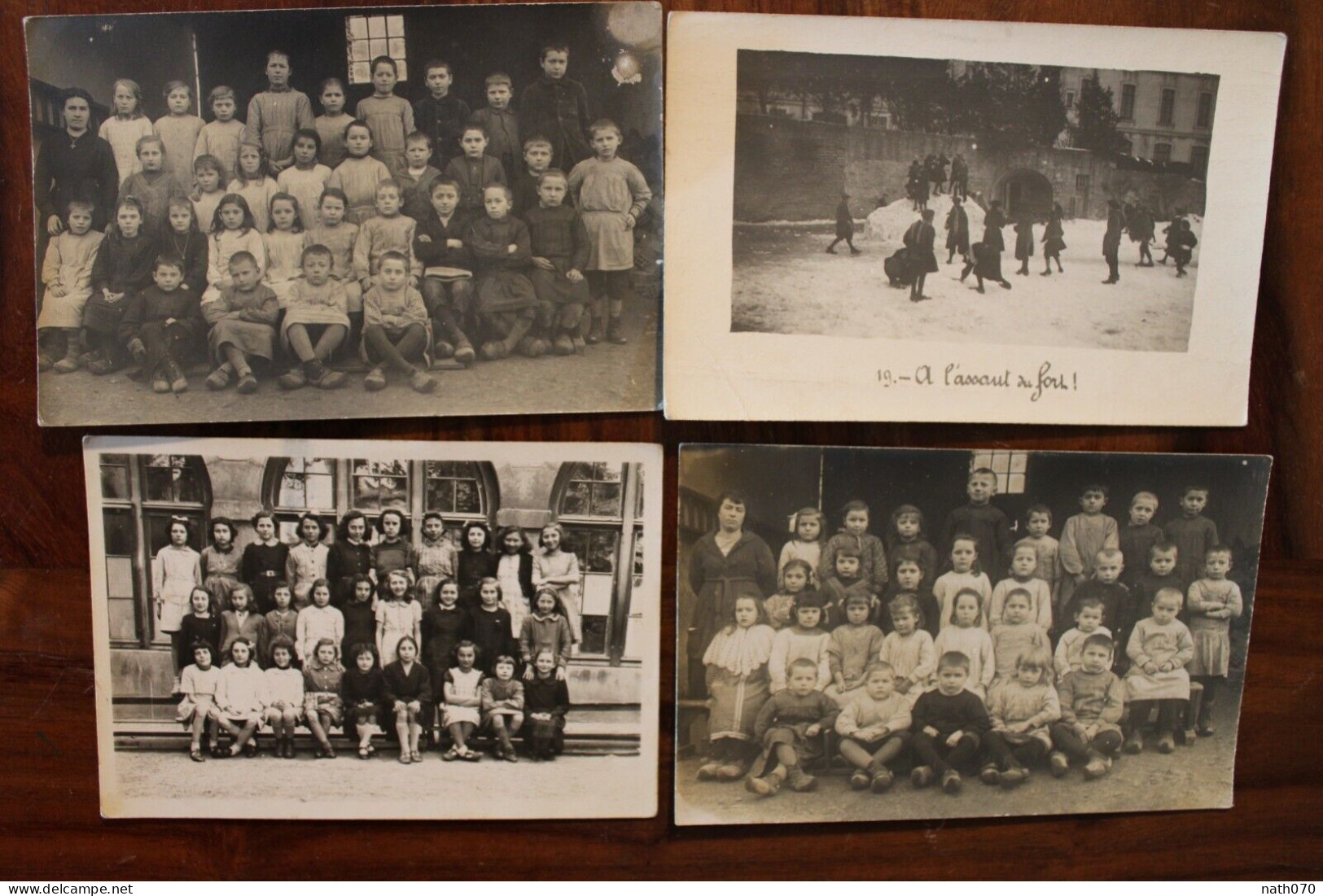 CPA Lot De 4 Cartes Photo Enfants écoles Cover - Sonstige & Ohne Zuordnung