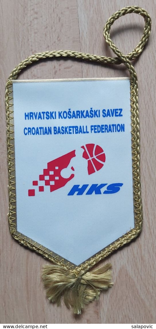 Croatia CROATIAN BASKETBALL FEDERATION PENNANT, SPORTS FLAG ZS 4/8 - Bekleidung, Souvenirs Und Sonstige