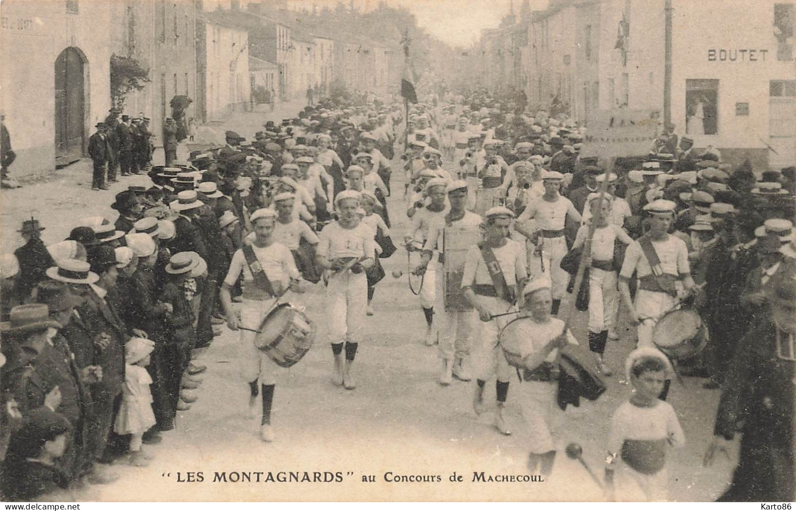 Machecoul * Au Concors , LES MONTAGNARDS * Sport Sportifs Tambour * Rue * Commerce BOUTET - Machecoul