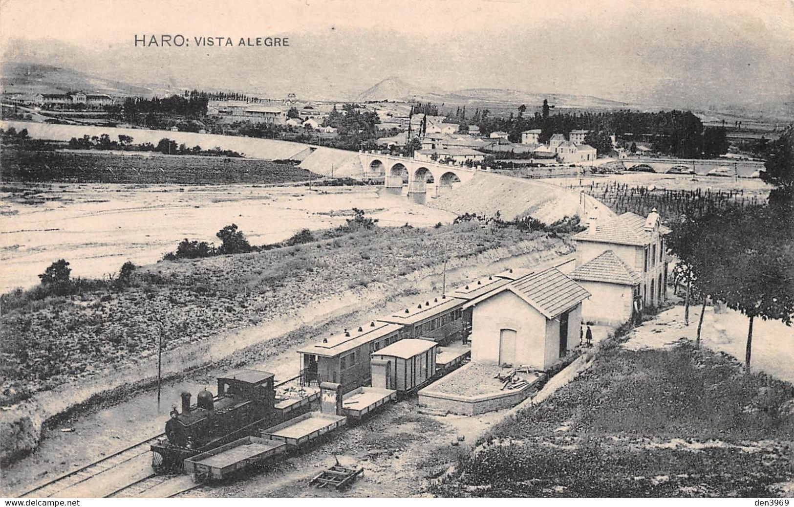 Espagne - La Rioja (Logrono) - HARO - Vista Alegre - Tren Saliendo De La Estacion - Train Au Départ De La Gare - Voyagé - La Rioja (Logrono)