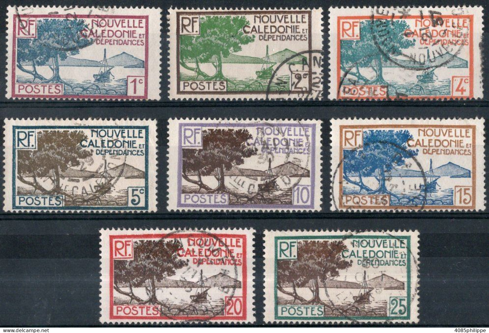 Nvelle CALEDONIE Timbres-Poste N°139 à 146 Oblitérés TB   Cote : 4€25 - Gebraucht