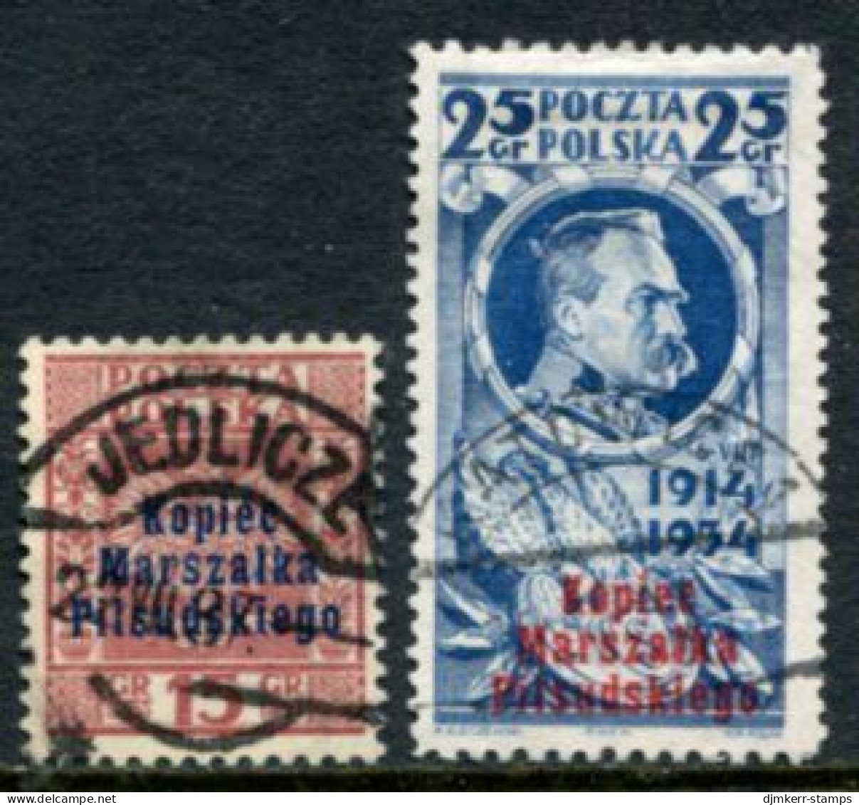 POLAND 1935 Pilsudski Monument Fund Used.  Michel 299-300 - Used Stamps