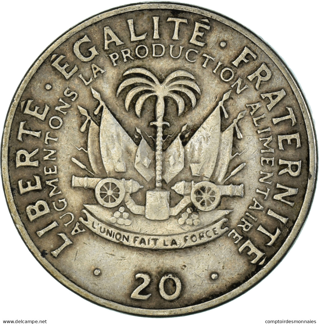 Monnaie, Haïti, 20 Centimes, 1975 - Haïti