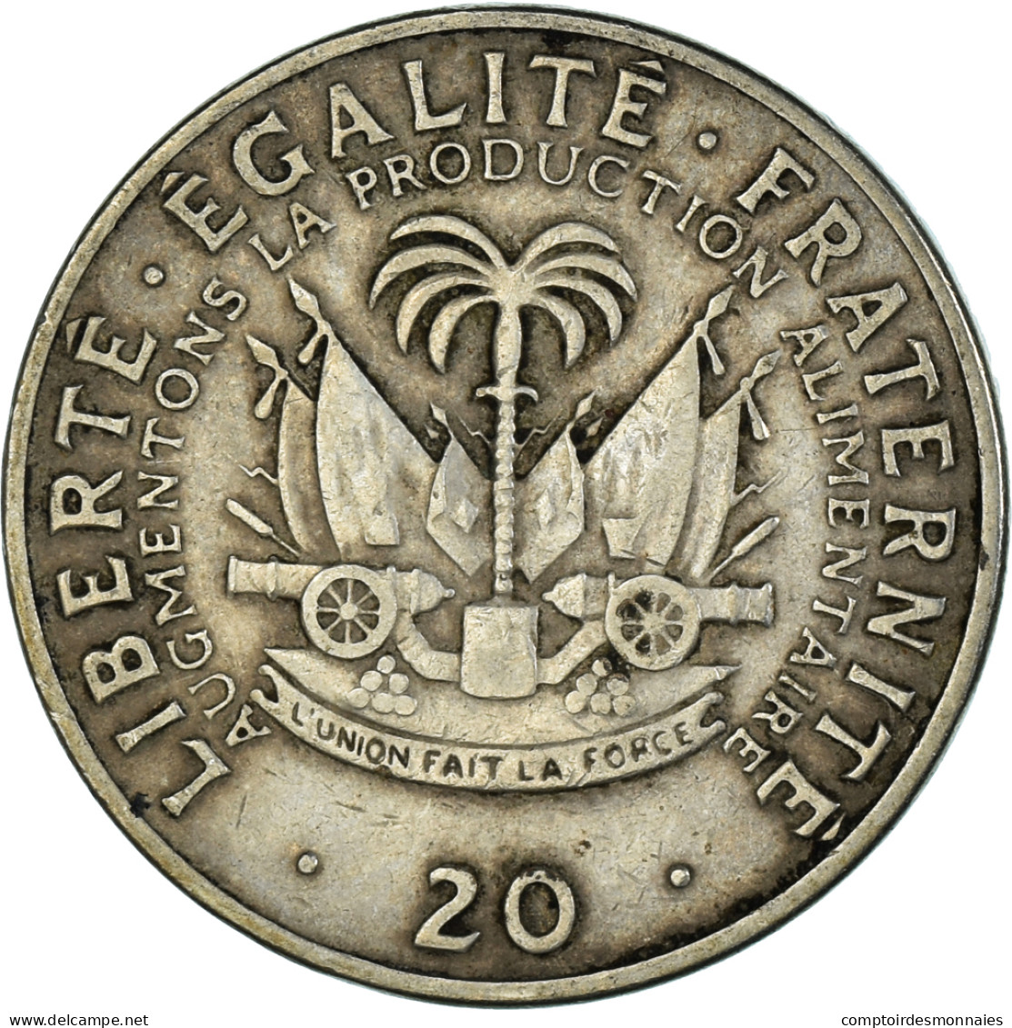 Monnaie, Haïti, 20 Centimes, 1975 - Haití
