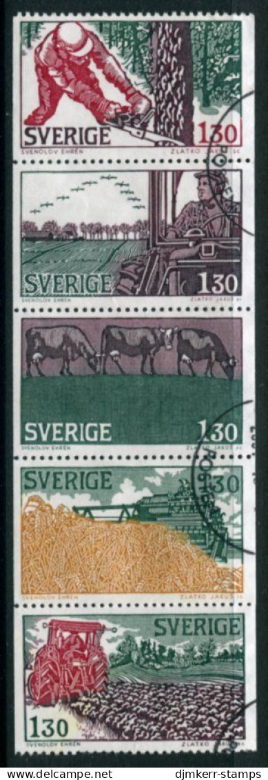 SWEDEN 1979 Agriculture Set In Strip  Used.  Michel 1060-64 - Gebraucht