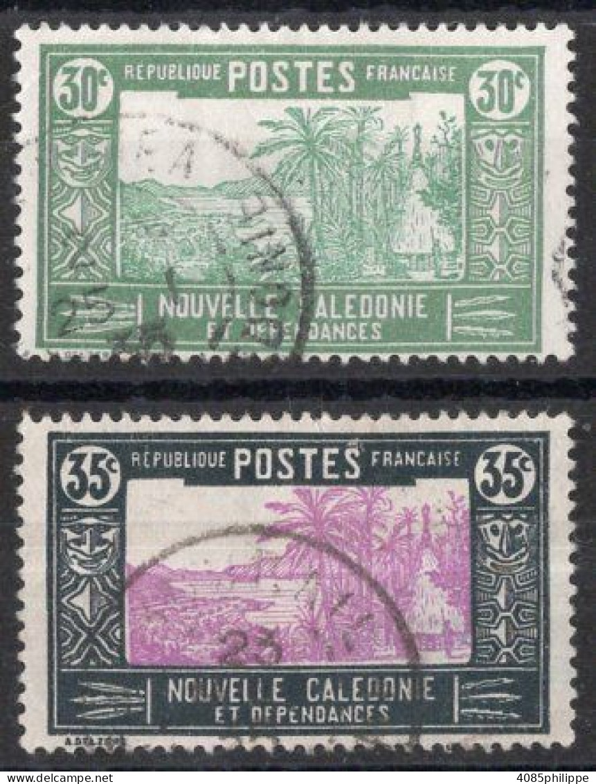 Nvelle CALEDONIE Timbres-Poste N°147 & 147A Oblitérés TB   Cote : 2€00 - Usados