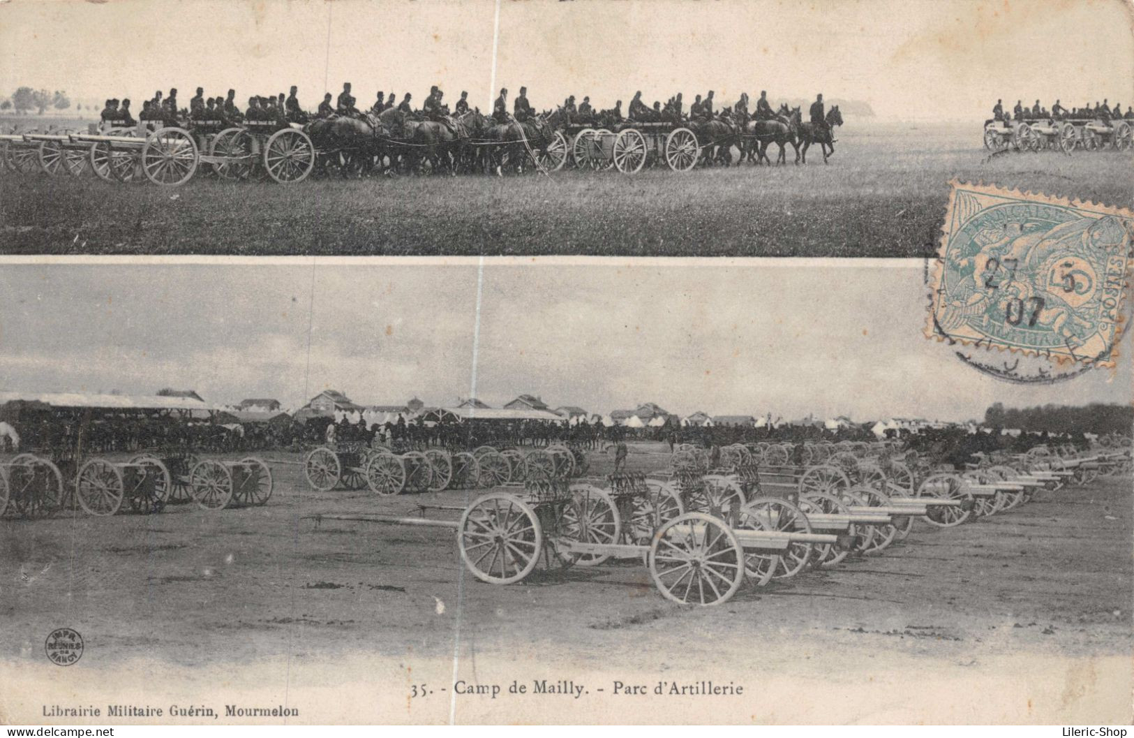 Camp De Mailly - Parc D'artillerie Cpa 1907 - Materiaal