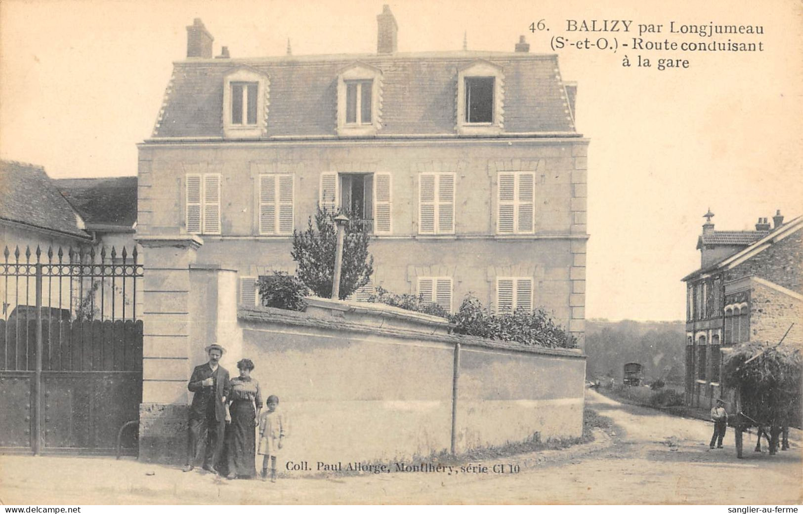 CPA 91 BALIZY / PAR LONGJUMEAU / ROUTE CONDUISANT A LA GARE / Cliché Rare - Sonstige & Ohne Zuordnung