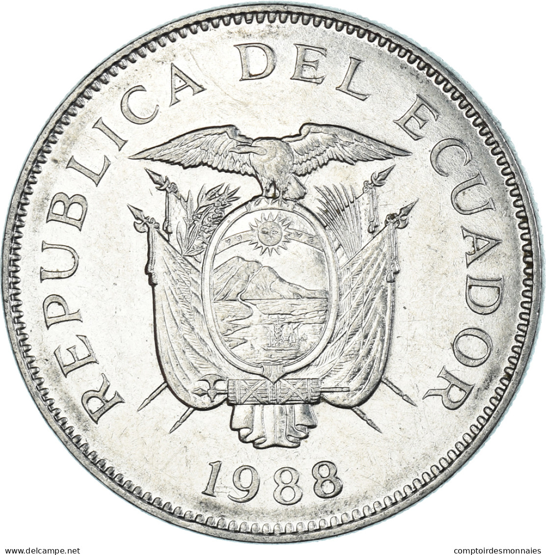 Monnaie, Équateur, 50 Sucres, 1988 - Ecuador