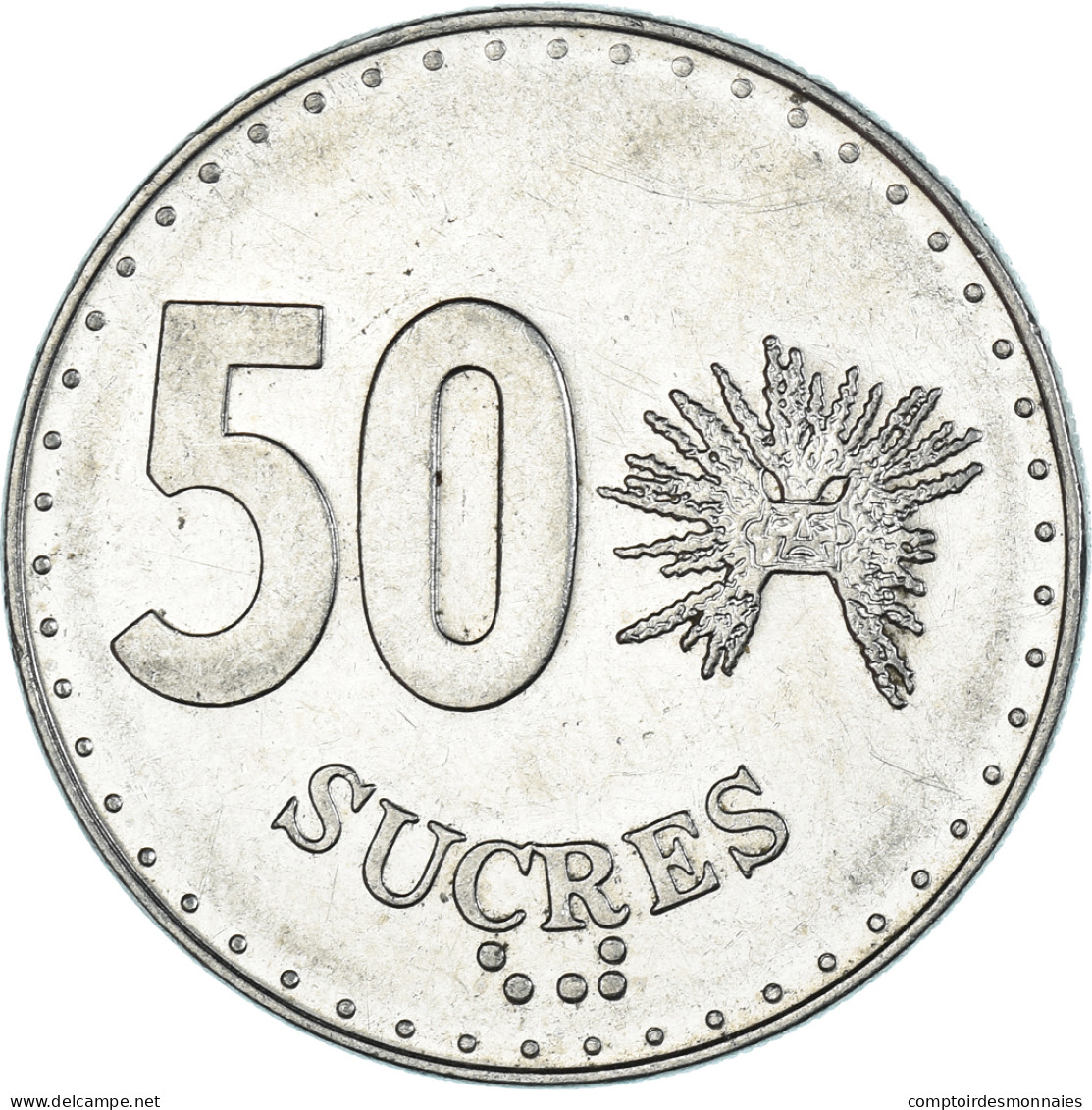 Monnaie, Équateur, 50 Sucres, 1988 - Equateur