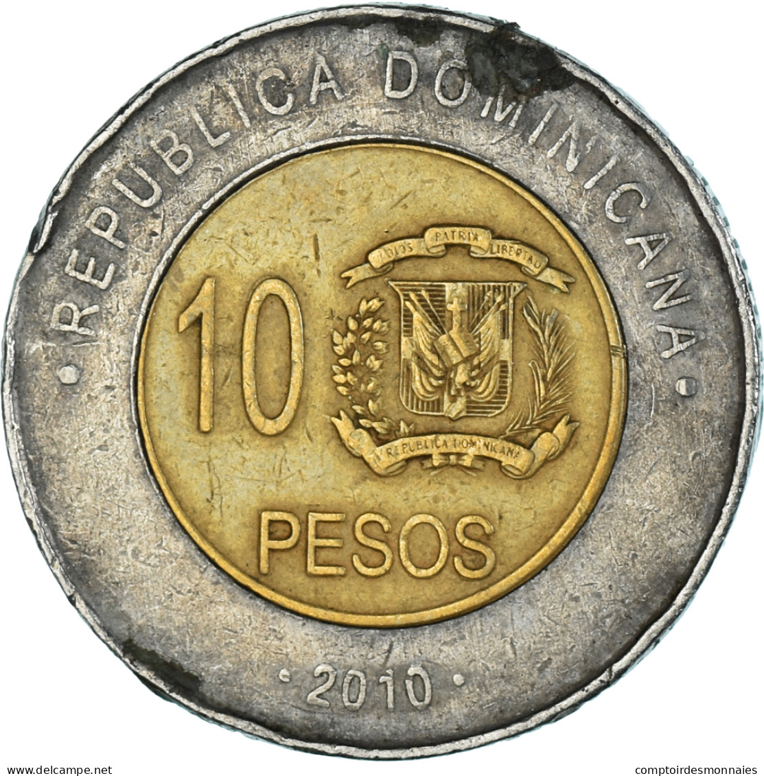 Monnaie, République Dominicaine, 10 Pesos, 2010 - Dominicaanse Republiek