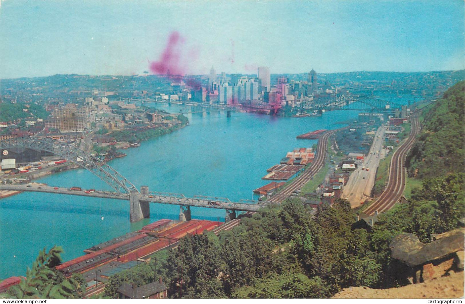 Postcard United States PA - Pennsylvania > Pittsburgh Panorama 1970 - Pittsburgh