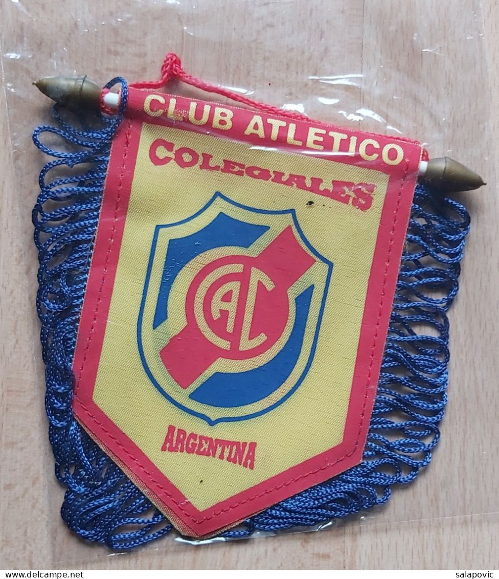 Club Atlético Colegiales Argentina Football Club soccer Fussball Calcio Futbol Futebol PENNANT, SPORTS FLAG ZS 4/10 - Habillement, Souvenirs & Autres