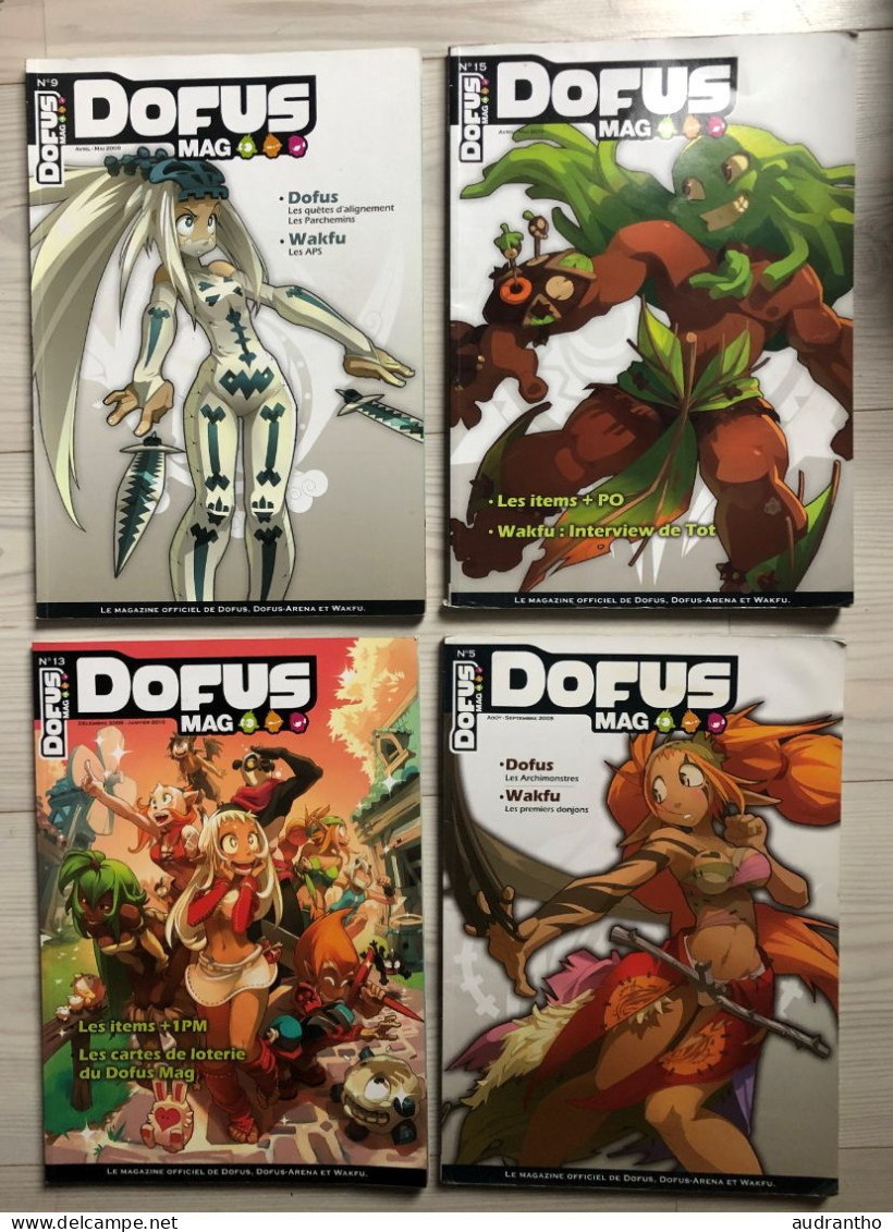 4 Revues Collector DOFUS MAG N° 5,9,13 Et 15 - Paquete De Libros