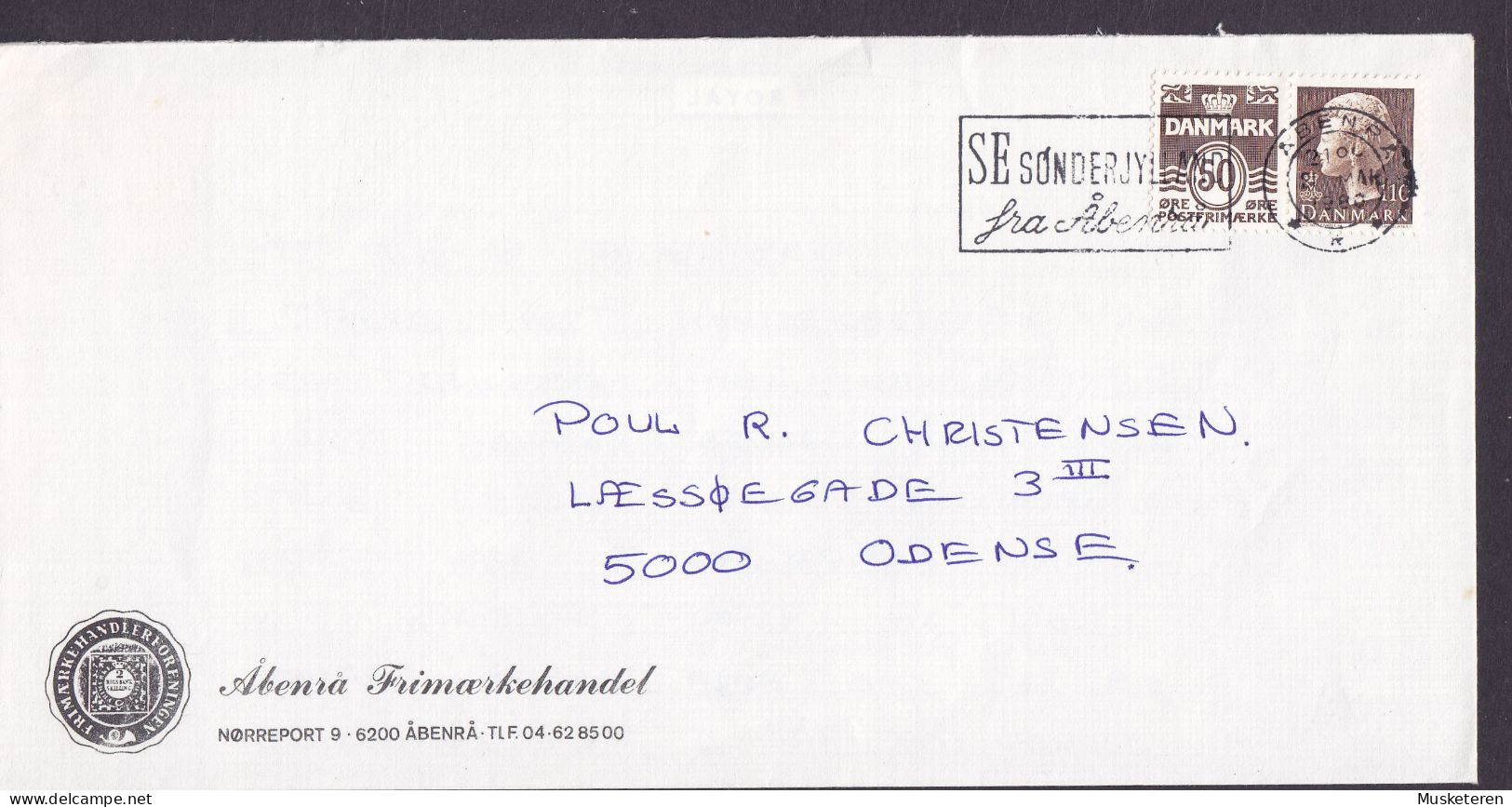 Denmark ÅBENRÅ Frimærkehandel (Stamp Dealer) SKAGEN 1980 Cover Brief Lettre ODENSE C. Booklet Markenheftchen Franking - Storia Postale