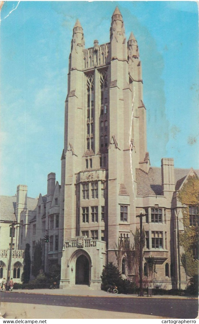 Postcard United States CT - Connecticut > New Haven Sterling Tower Yale University 1956 - New Haven