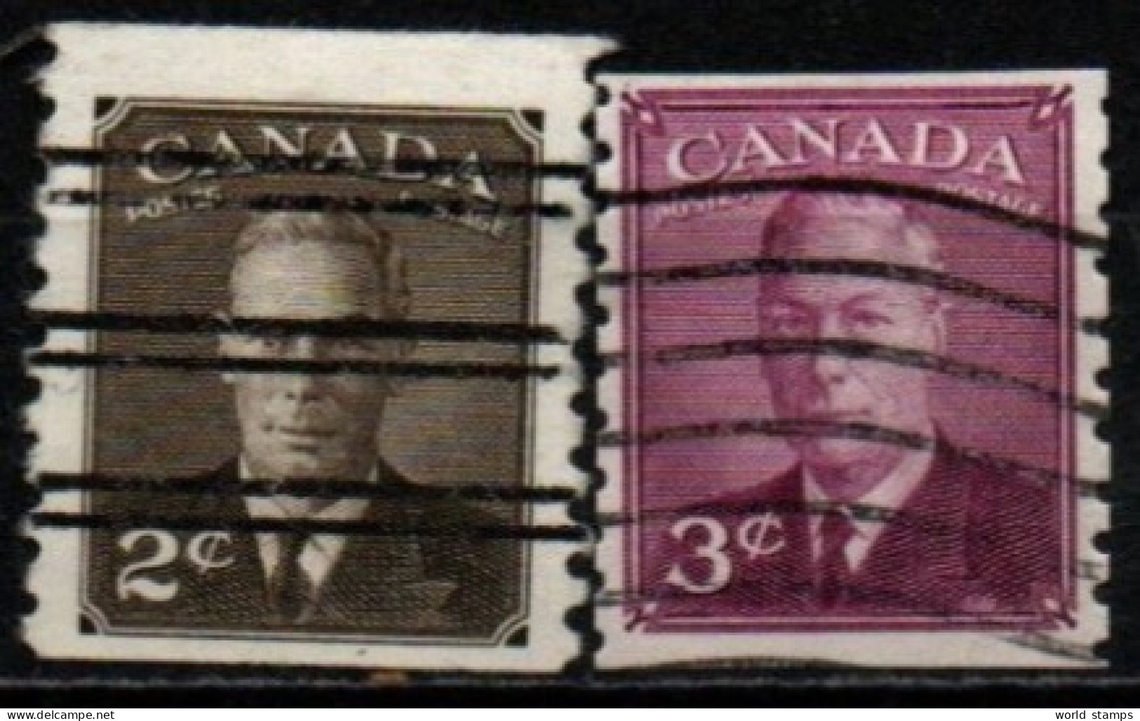 CANADA 1949-51 O DENT 9.5 VERT. - Usati