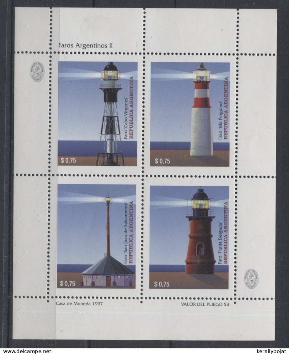 Argentina - 1997 Lighthouses Kleinbogen MNH__(TH-5972) - Hojas Bloque