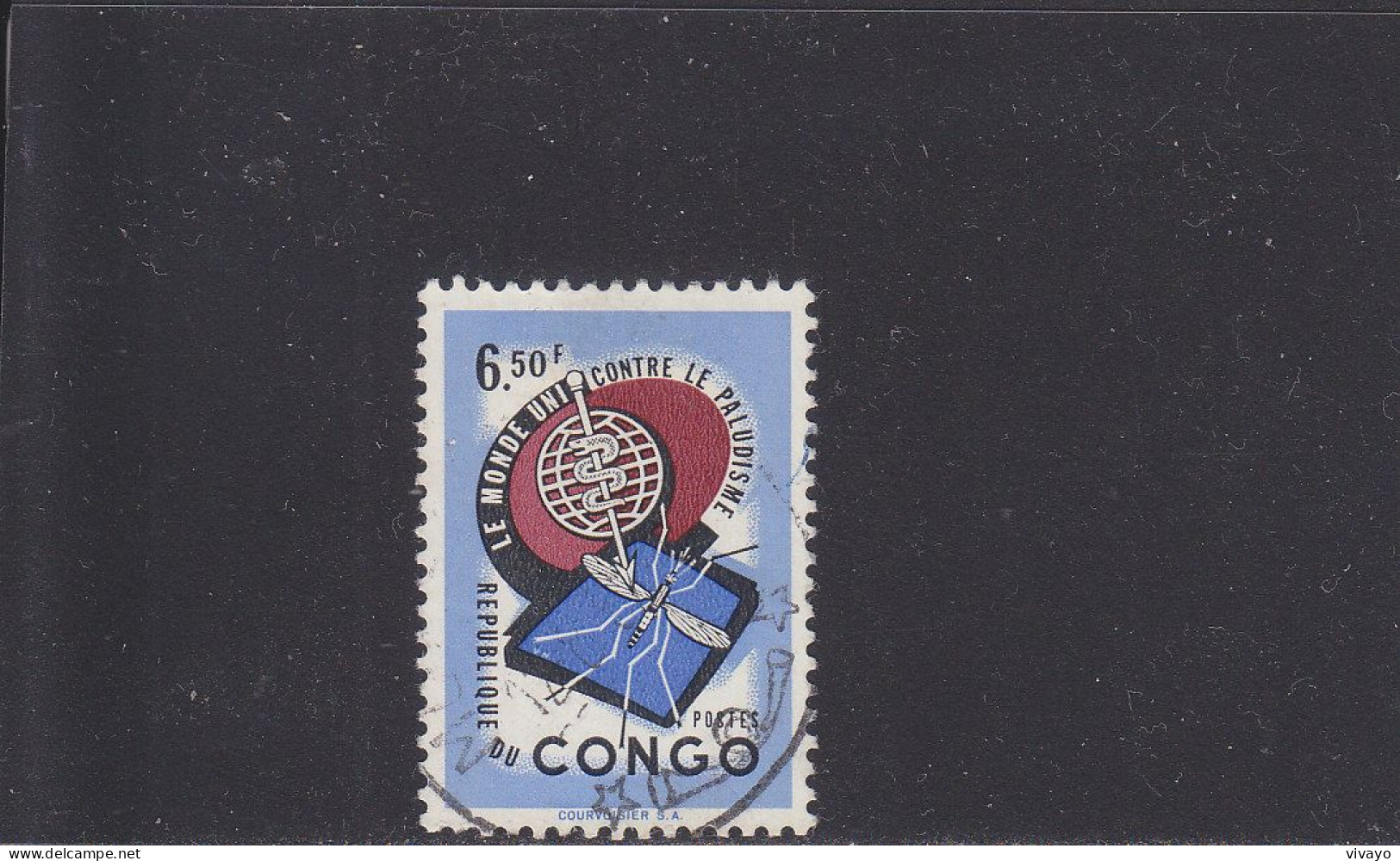 CONGO  - O / FINE CANCELLED - 1962 - PALUDISME , MALARIA          Yv. 464 - Gebraucht