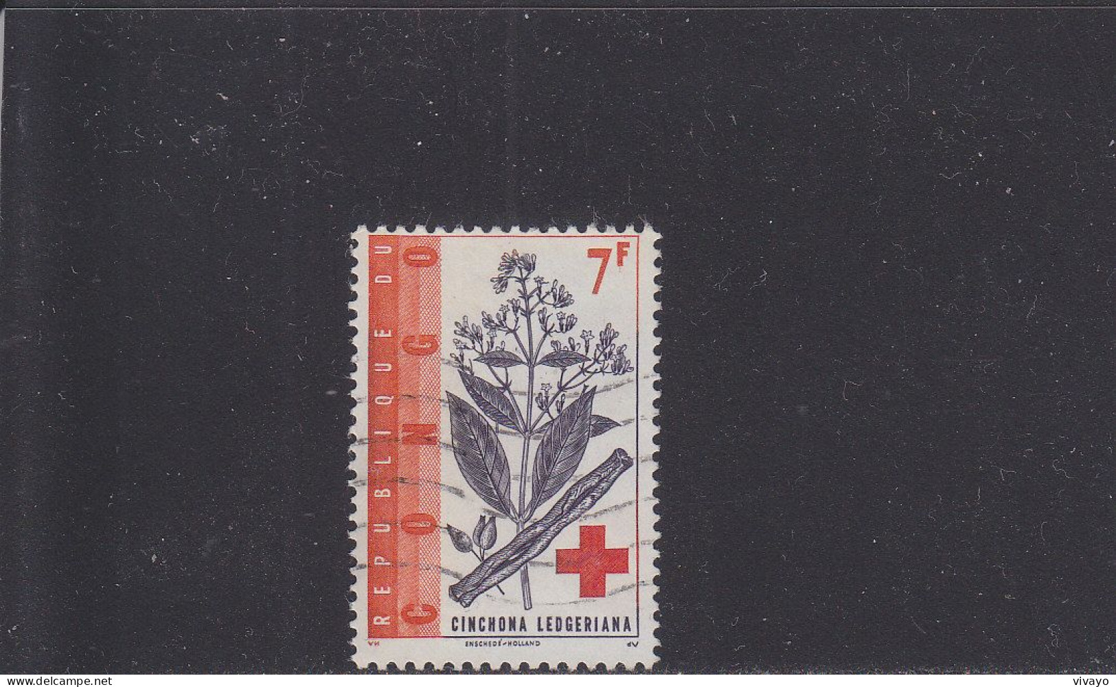 CONGO  - O / FINE CANCELLED - 1963 - MEDICAL PLANT - Yv. 500 - Used Stamps