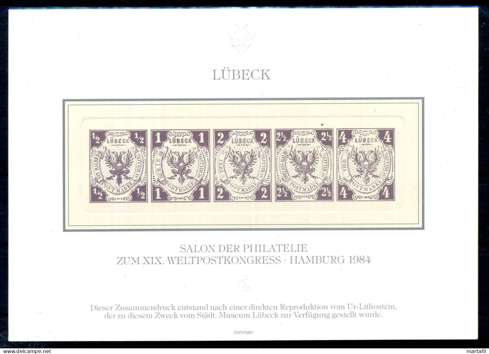 ERINNOFILIA / Salon Der Philatelie Lubeck 1984 - Erinofilia